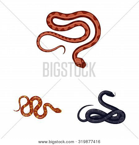 Vector Design Of Poison And Evil Sign. Collection Of Poison And Bite Stock Vector Illustration.