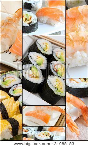 Collage di sushi