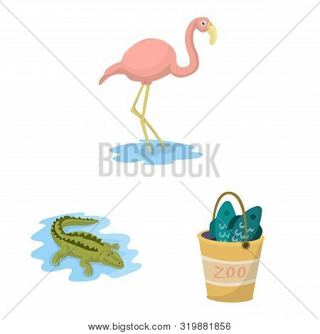 Vector Design Of Zoo And Park Icon. Collection Of Zoo And Animal Stock Vector Illustration.