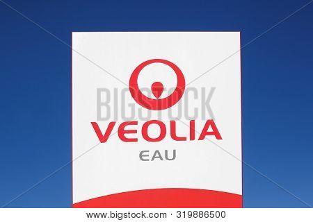 Villefranche, France - September 22, 2018: Veolia Water Logo On A Panel. Veolia Water Is The Water D