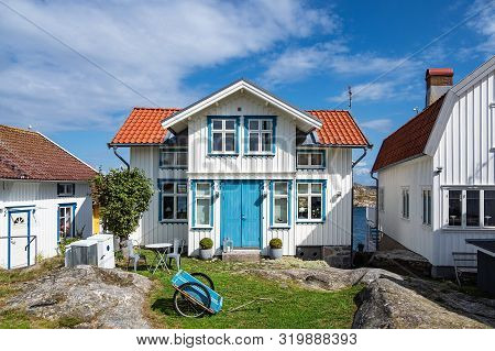 Buildings In The City Gullholmen In Sweden.