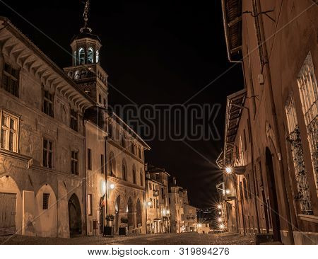 Saluzzo, A Beautiful Village In The Province Of Cuneo, Piedmont, Italy