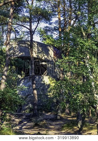 Hel, Pomerania, Poland - August 27: Old Polish Bunker On The Coast On August 27, 2019 In Hel, Pomera
