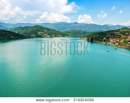 Jablanicko Lake In Bosnia And Herzegovina Near Village Ostrozac