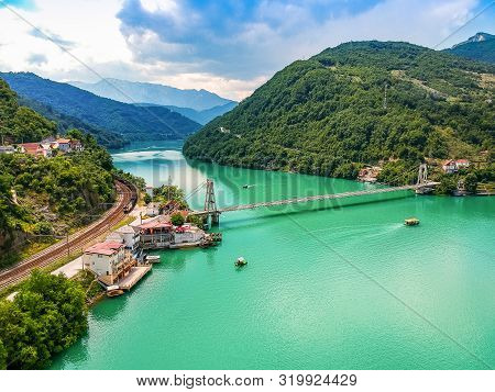 Jablanicko Lake In Bosnia And Herzegovina Near Village Ostrozac