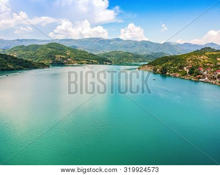 Jablanicko Lake In Bosnia And Herzegovina Near Village Ostrozac