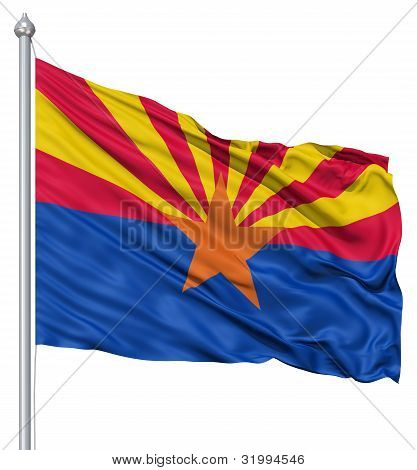 Bayrak, ABD eyalet Arizona sallayarak