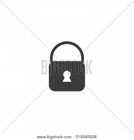 Lock Icon, Vector Illustration Isolated On White Background