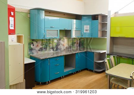 Kitchen Furniture In Showroom Of Modern Store