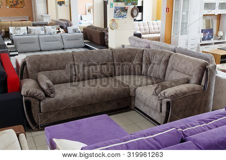 Sofa In Showroom Of Modern Store