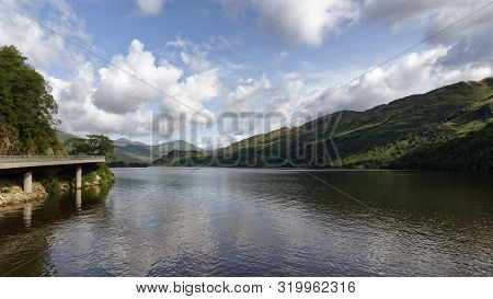 Loch Lomond And Glen Falloch, Argyll, Scotland, Uk 
With A82 Road Viaduct