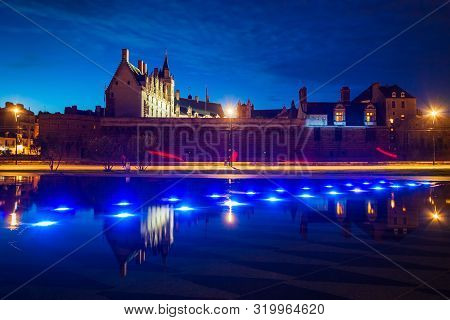 Castle Of The Dukes Of Brittany Or Chateau Des Ducs De Bretagne Is A Castle In Nantes City In France