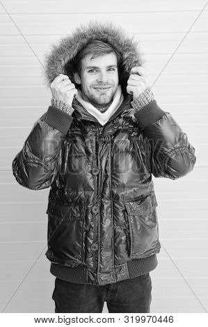 Feel Comfortable In Warm Clothing. Keep Warm. Comfortable Winter Clothing. Winter Stylish Menswear. 