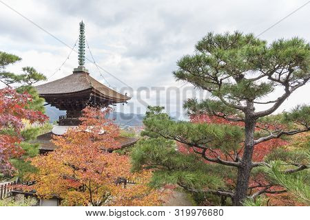 Pagoda Of Jojakko-ji Temple, Kyoto, Japan In Autumn Season