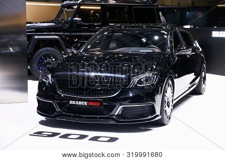 Geneva, Switzerland - March 11, 2019: Luxury Supercar Mercedes-benz Maybach W222 S65 Amg Brabus 900 