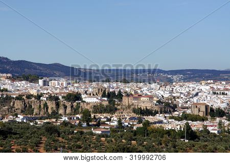 Ronda, Spain - October 24, 2009 - Elevated View Of Ronda And Surrounding Countryside From The East, 