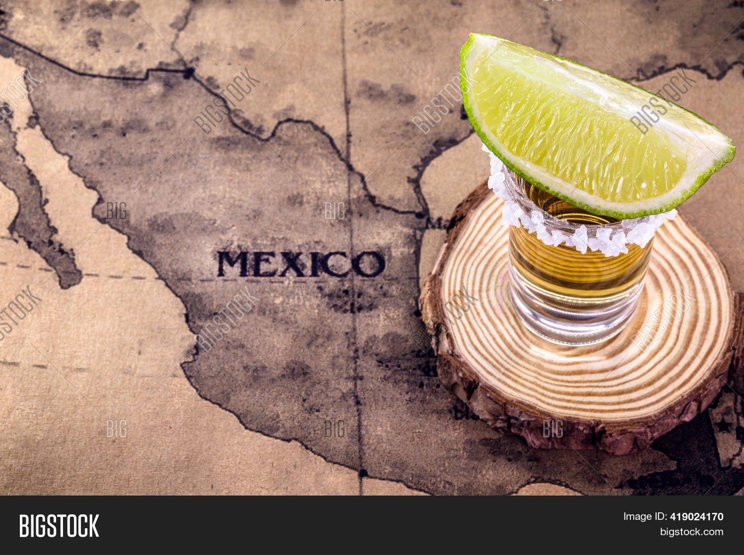 Glass Tequila Map Image & Photo (Free Trial) Bigstock