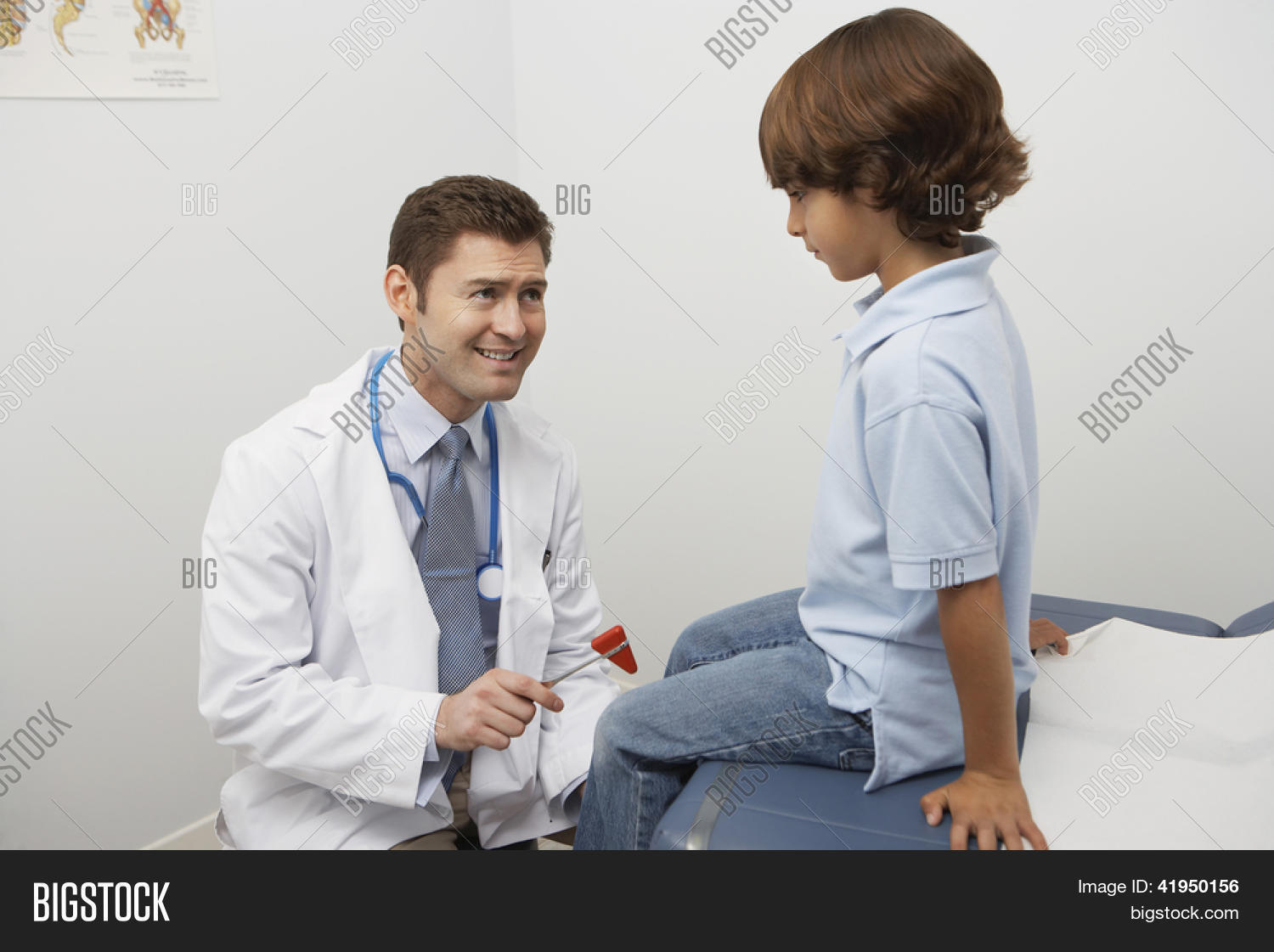 male doctor checking image