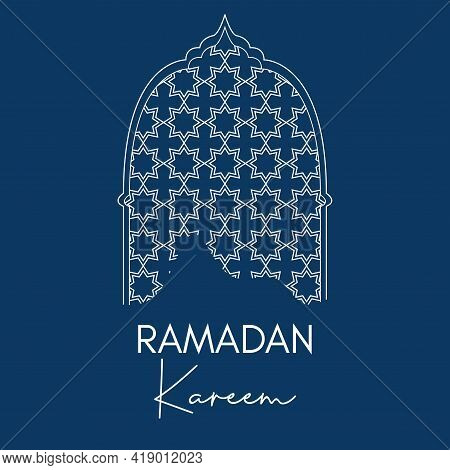Ramadan Kareem beautiful greeting card and banner background design illustration