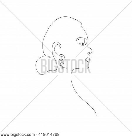 Continuous Line Art In Elegant Style For Prints