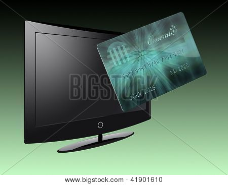 Flat panel e non una reale carta di credito, carta di credito