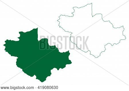 Wayanad District (kerala State, Republic Of India) Map Vector Illustration, Scribble Sketch Wayanad 