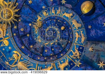 Droste Effect Background. Abstract Design For Concepts Related To Astrology And Fantasy.
