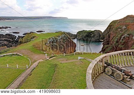 Rocky Cove On Burgh Island In Devon, England