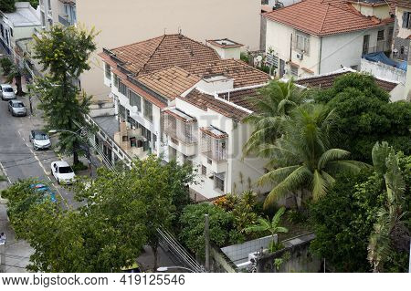 View Of Rooftops In Densely Populated Middle-class Residential Urban Area