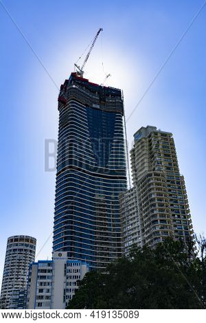Surfer's Paradise Australia - April 24 2015;stunning High-rise Apartment Architecture On Gold Coast