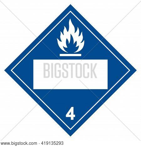 Class 4 Blank Dangerous When Wet Symbol Sign, Vector Illustration, Isolate On White Background, Labe