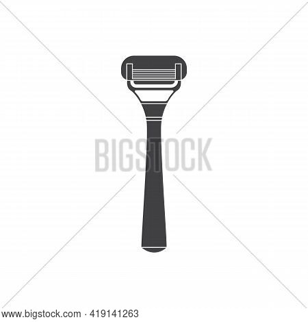 Safe Shaver With Multiple Sharp Blades For Removal Hair A Vector Illustration.