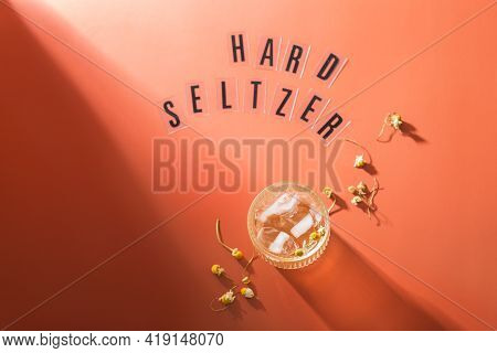 Hard Seltzer Cocktail With Chamomile And Ice