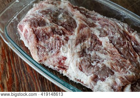 Homemade Capicola (coppa). Dry-cured Pork Loin Step-by-step Recipe. Large Whole Piece Of Raw Pork Me