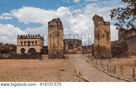 Fasil Ghebbi, Royal Castle In Gondar, Ethiopia