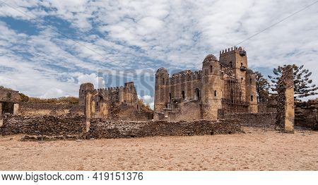 Fasil Ghebbi, Royal Castle In Gondar, Ethiopia