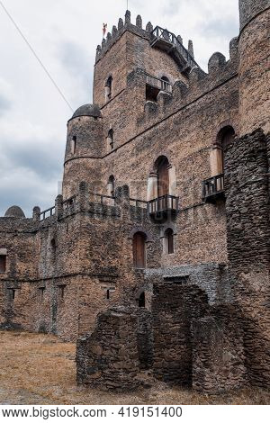 Fasil Ghebbi, Royal Castle In Gondar, Ethiopia
