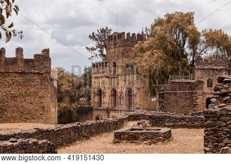 Fasil Ghebbi, Royal Castle In Gondar, Ethiopia