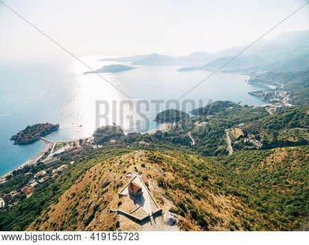 Church Sveti Savva Near Island Sveti Stefan.