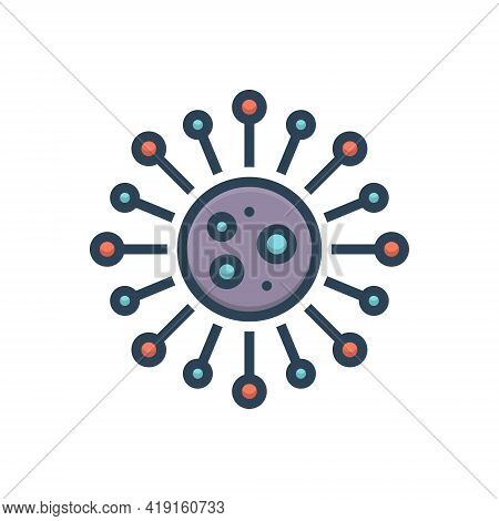 Color Illustration Icon For Chlamydia Trachomatis Molecule  Atom