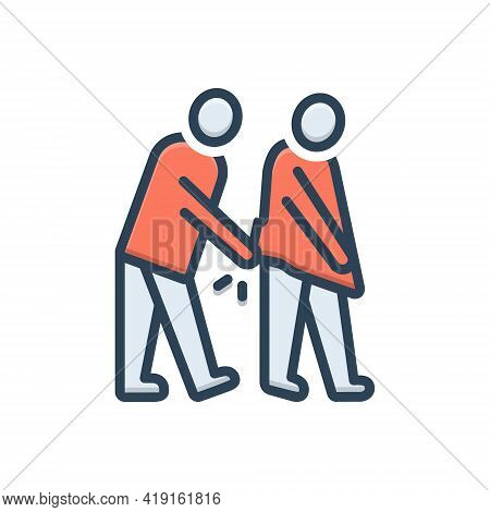 Color Illustration Icon For Degenerate Retrograde Sordid People