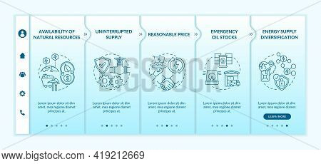 Energetic Security Elements Onboarding Vector Template. Responsive Mobile Website With Icons. Web Pa