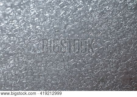 Beautiful Soap Bubble Closeup Macro Stock Photo