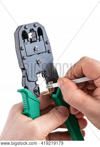 Use Of  Crimp Tool Cutting Section Tutorial Image Isolated On White Background