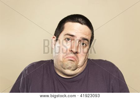 A man shrugs