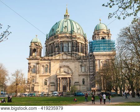 Berlin, Germany, April 7, 2019: Berlin Cathedral On The Spree River