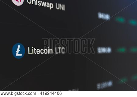Litecoin On Cryptocurrency Exchange Market . A Cryptocurrency Is A Digital Or Virtual Currency That