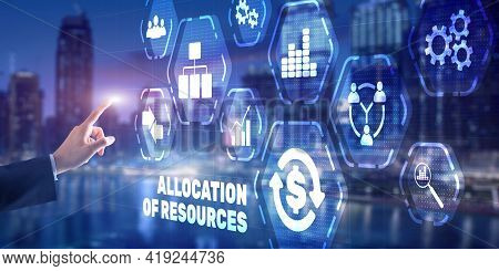 Allocation Of Resources. Business Technology Internet Concept 2021