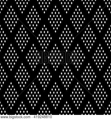 Seamless geometric diamonds patternt with rhombuses dots texture. 