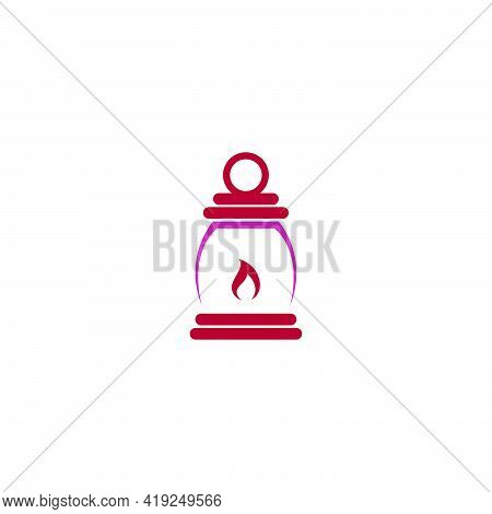 Simple Lantern Icon Logo Design Vector Template Illustration
